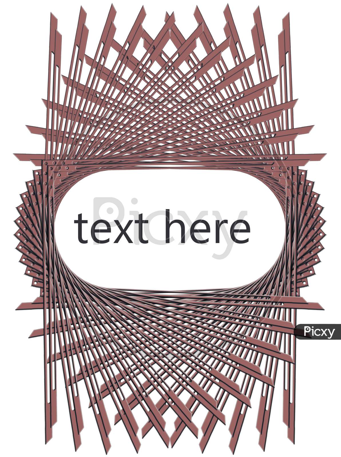 Text Space And Border Design Oval Shaped