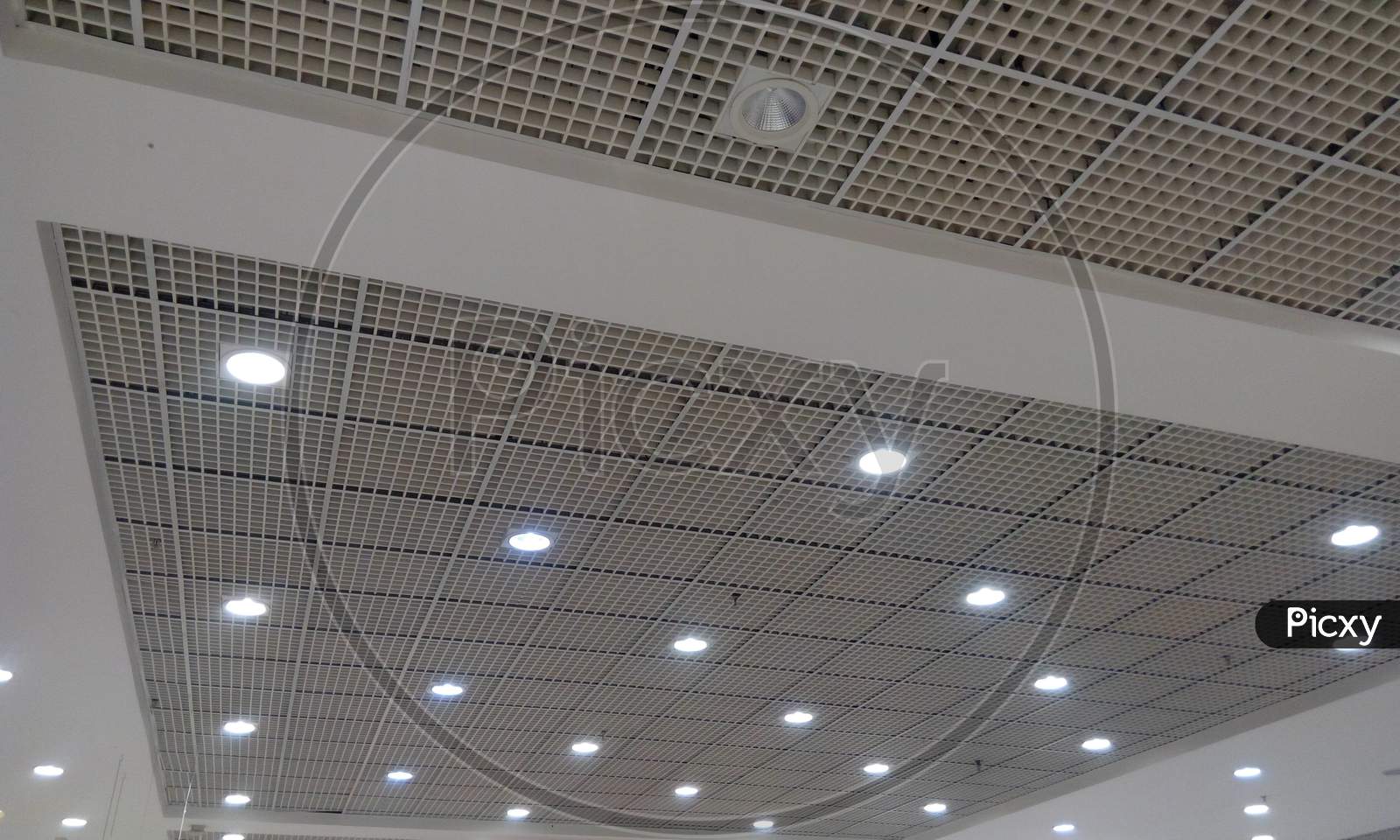 Image of Grid Ceiling And Gypsum Ceiling Make An Nice ...