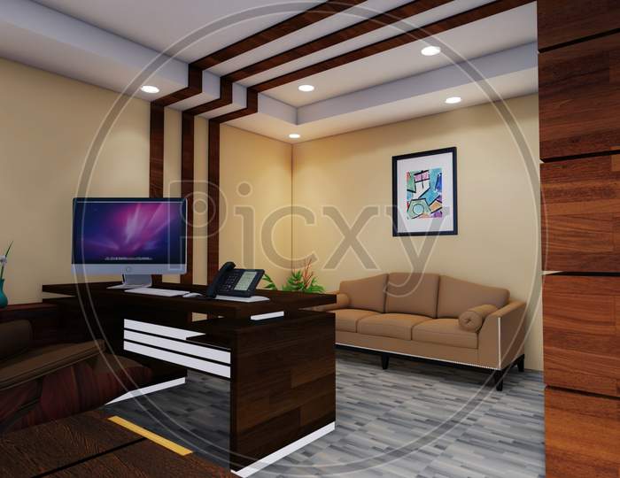 Office Interior And Furniture Design Of Office For An Executive Officer