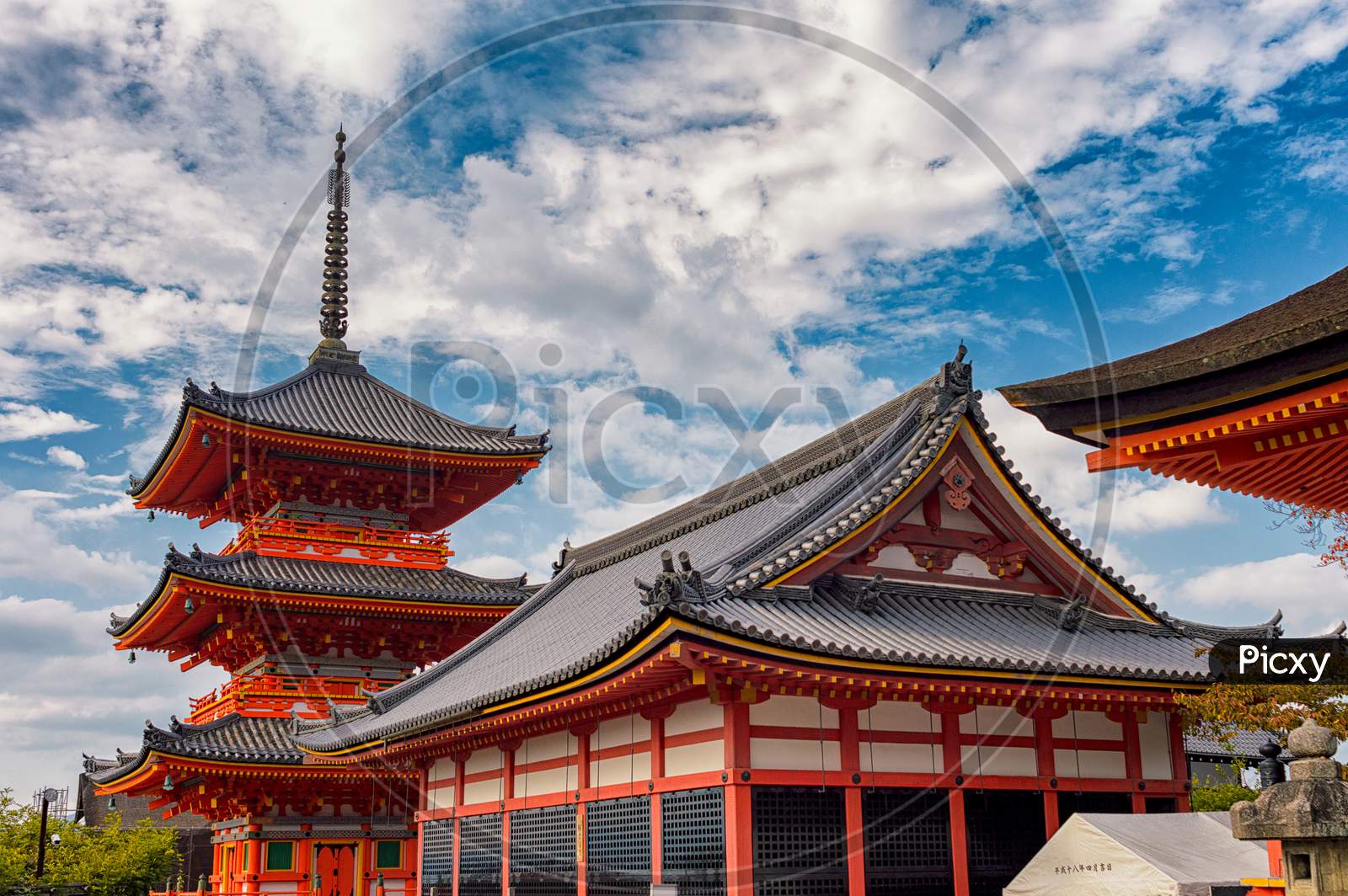 Kiyomizu-Dera Buddhist Temple Unesco World Heritage Site In Kyoto Japan