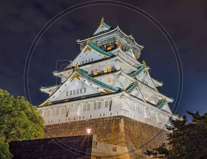The Main Keep Of The Osaka Castle In Osaka, Japan
