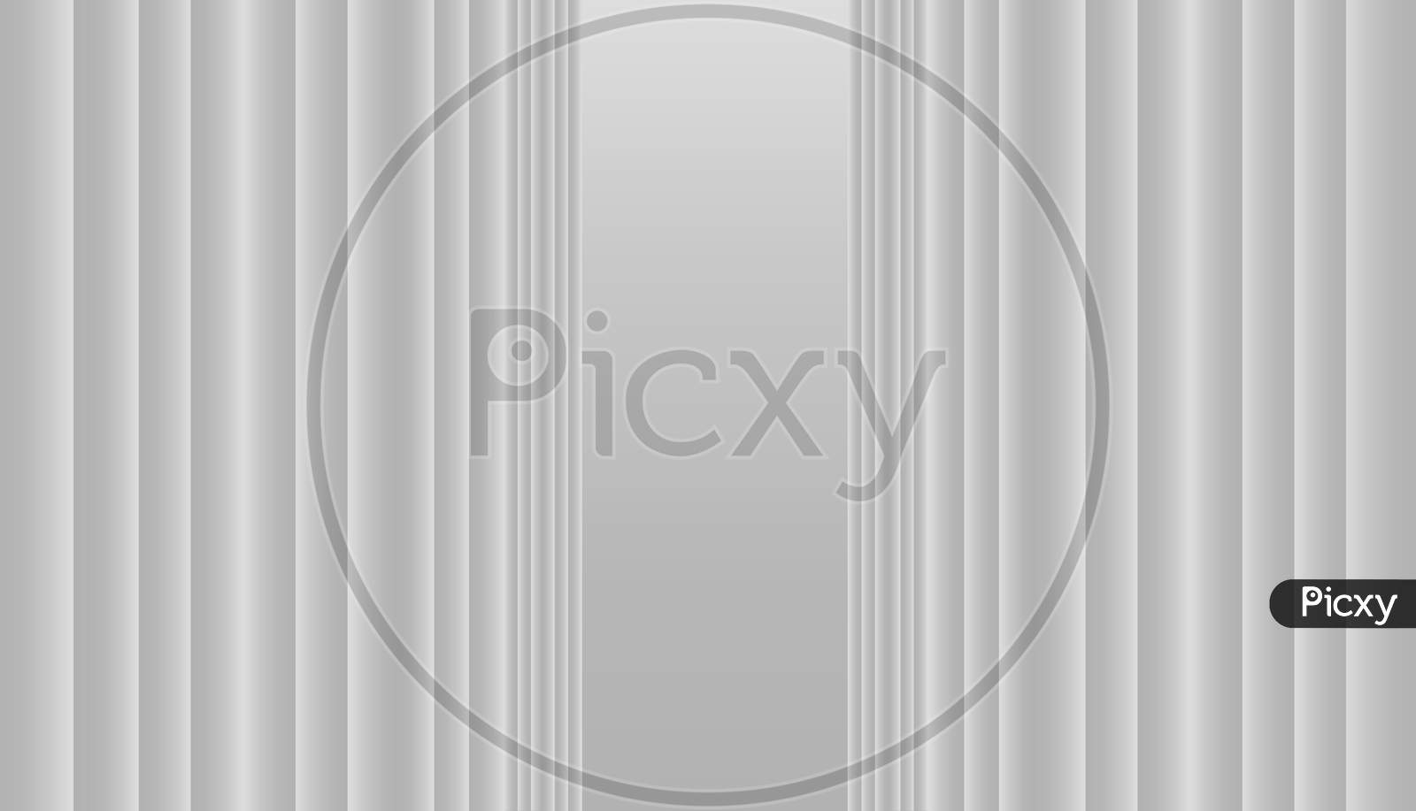 Modern white grey curtain wall design background. abstract pattern in white with vertical cylindrical stripes. 3D rendered illustration. Texture for curtain in theater, studio room, display product ad