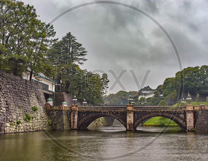 Seimon Ishibashi Bridge At The Entrance To The Imperial Palace In Tokyo, Japan