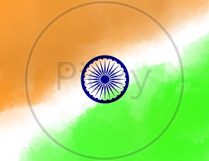 Illustration of Indian Flag abstract background for Indian Independence Day banners, poster, wallpapers & graphic uses