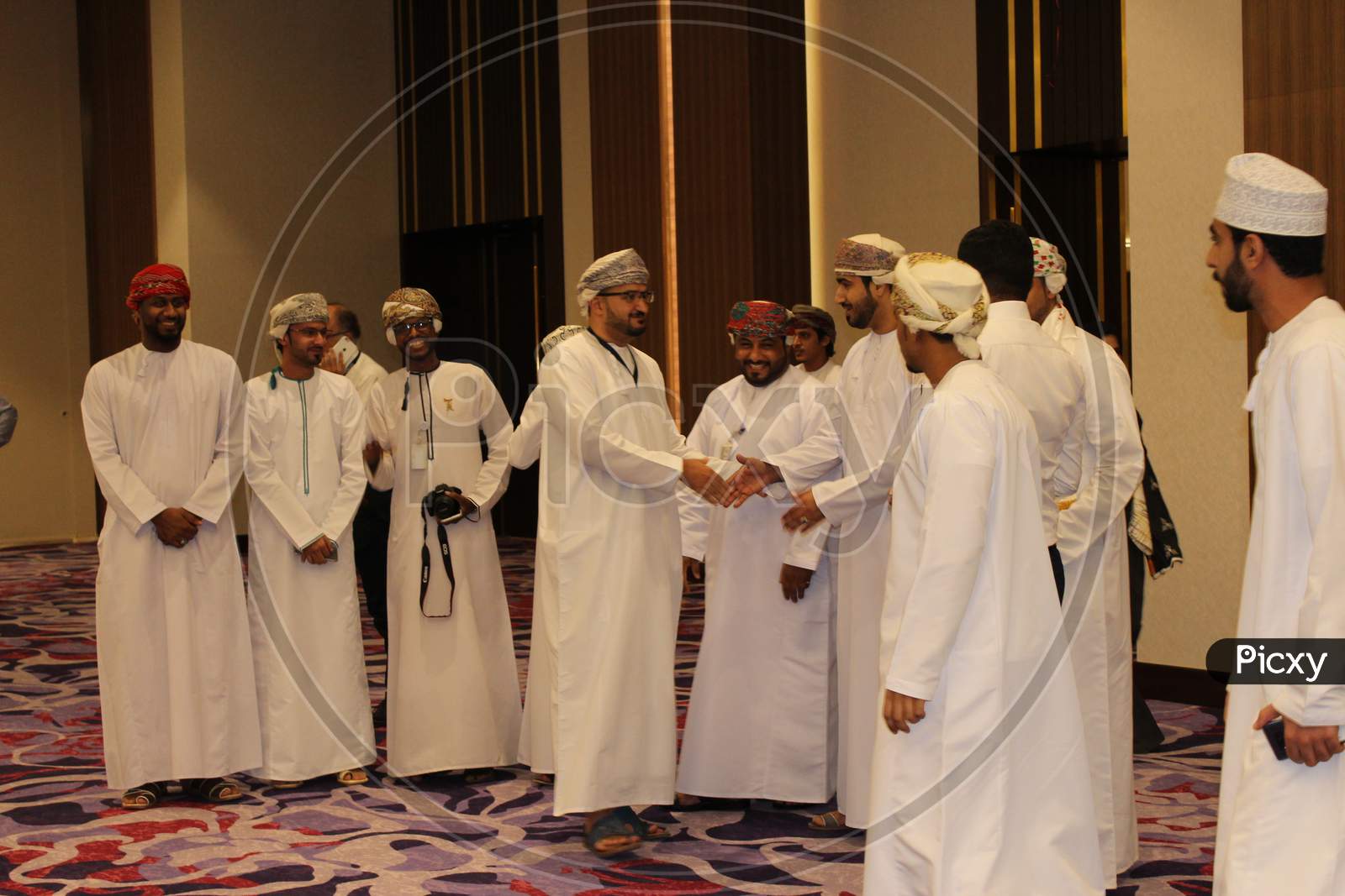 Omanis Are Celebrating National Day And Wishing Each Other In An Fraser Suites Muscat Banquet Hall