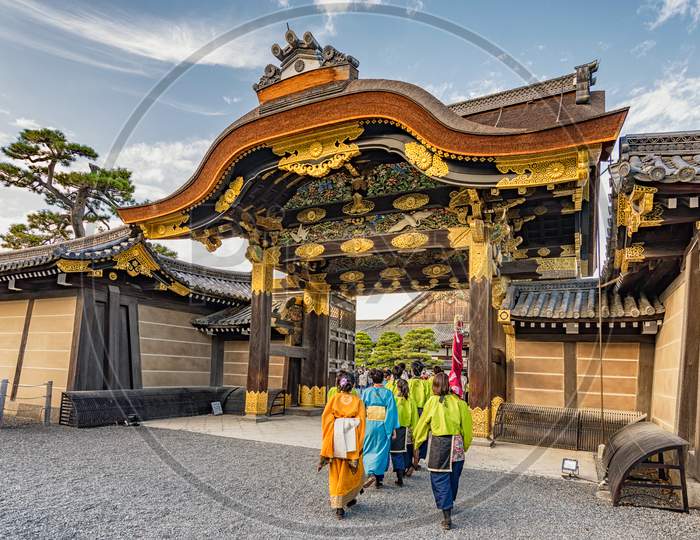 Nijo Castle Gate In Kyoto, Japan