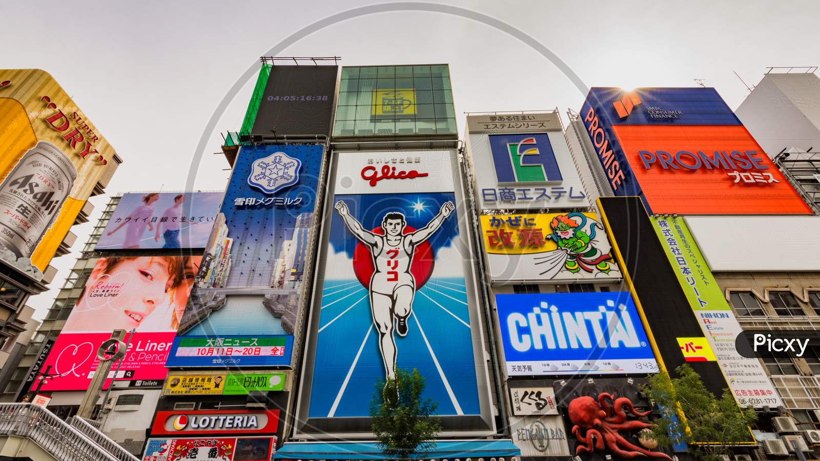 Glico Man, Famous Giant Billboard In Dotonbori In Osaka, Japan