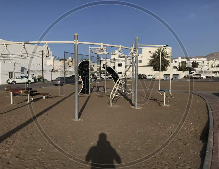 Muscat City Parks Looks So Empty Due To Lock Down Against The Corona Virus Disease Pandemic Combat For The People Staying Safe And Avoid Spreading