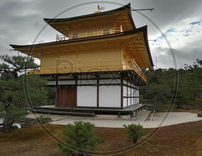 Japanese Gold And Temple