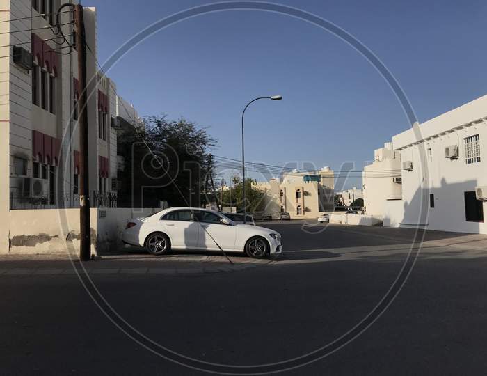 Muscat City Streets Looks So Empty Due To Lock Down Against The Corona Virus Disease Pandemic Combat For The People Staying Safe And Avoid Spreading