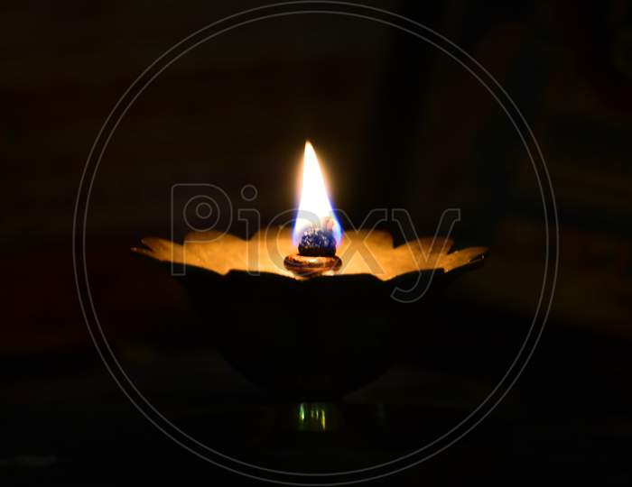 burning traditional candle