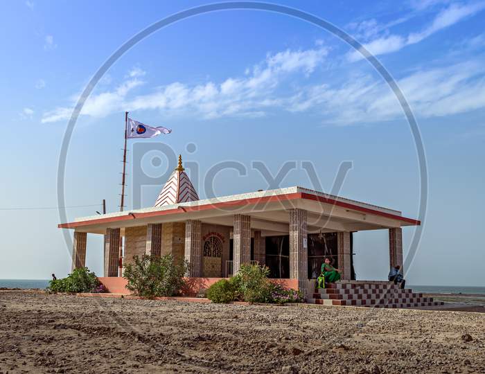 Okha, Gujrat, India-April 14Th, 2018 : Rameshwar Mahadev Temple Is The Temple Of Lord Shiva Situated On The Northernmost Point Of India In Lower Part Of Gujrat State.