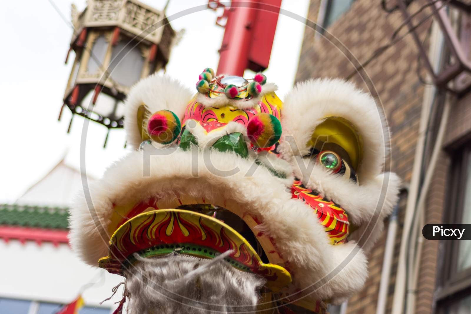 Traditional Dragon Dance During Lunar New Year Celebration In Chinatown In Kobe, Japan