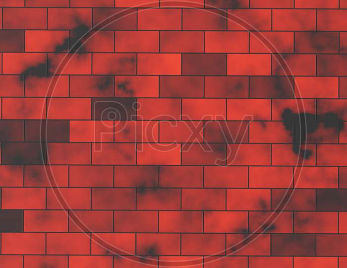 Mosaic Red Color Tiles Texture Background