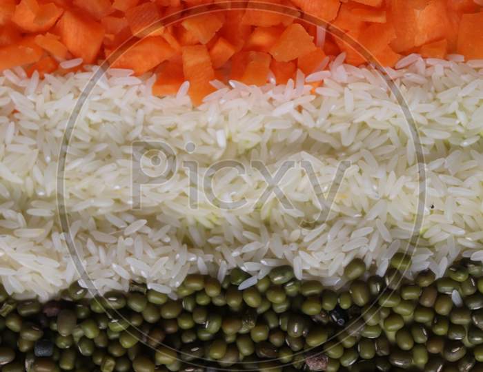Indian independence day tri color food