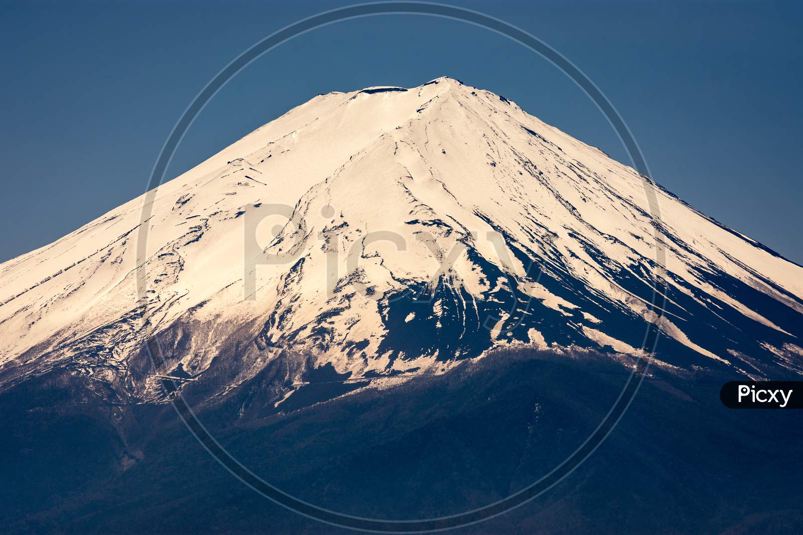 Snow Capped Peak Of Mt. Fuji, Symbol Of Japan