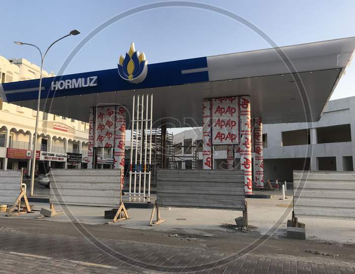 Petrol Or Gas Station Under Construction For Hormuz Company For Fuel Filling For Vehicles