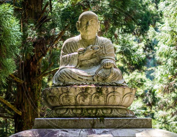 Buddhist Sculpture In The Okunoin Cemetery In Koyasan, Japan
