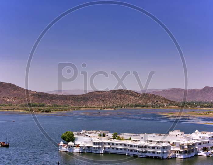 Udaipur, India - May 23, 2013: Taj Royal Lake Palace Located In Swaroop Lake In Rajasthan State