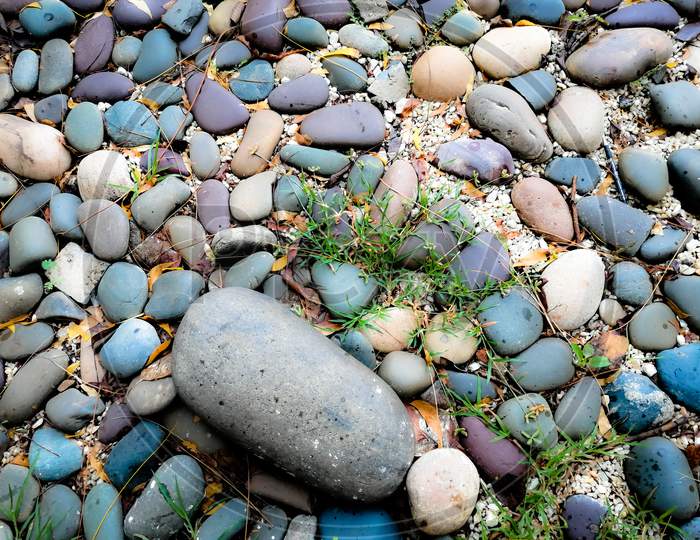 Beautiful rocks in the ground