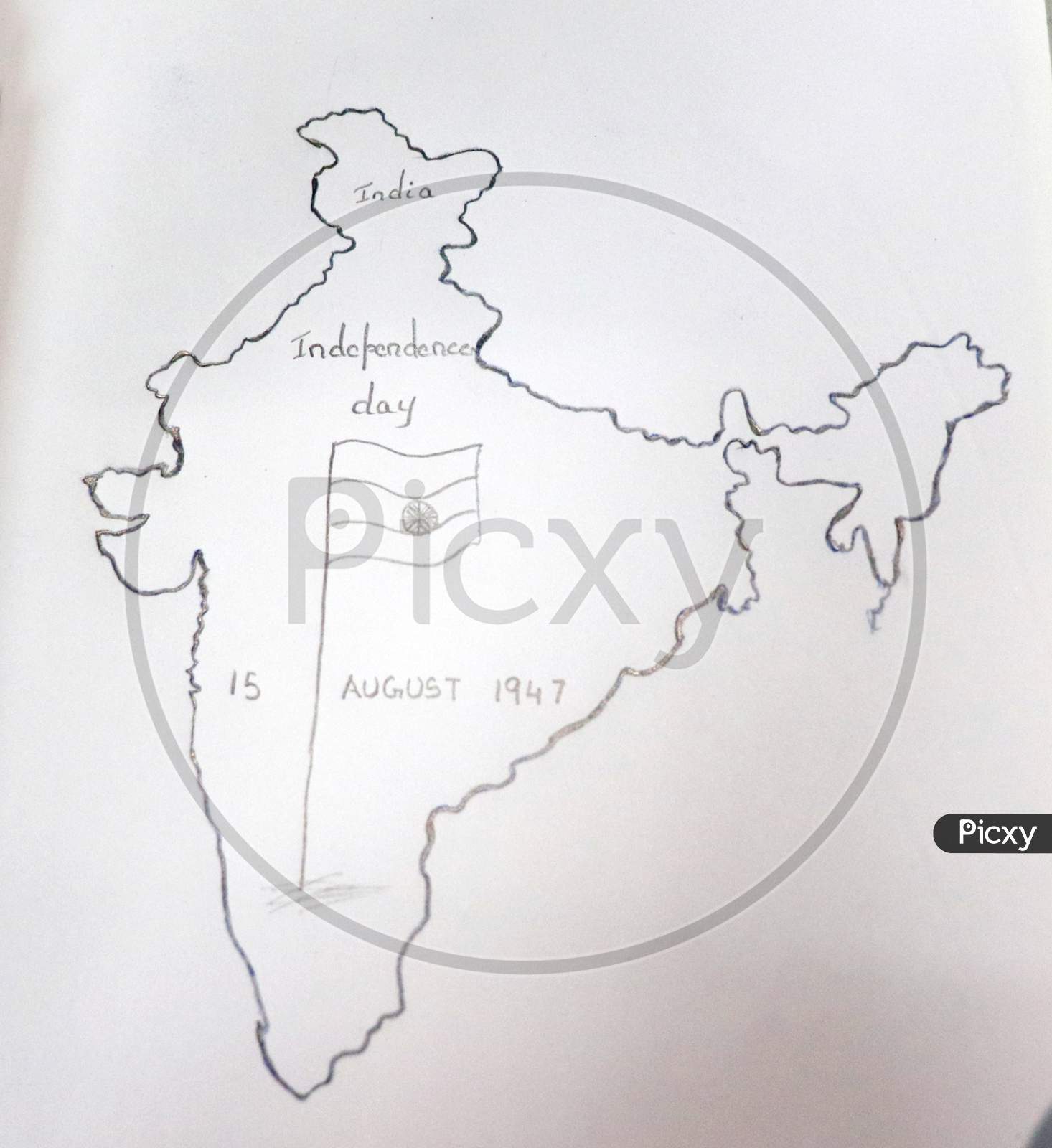 Indian map art independenceday