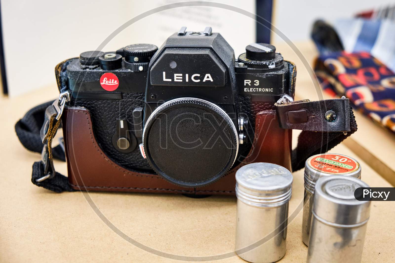 Old Leica R3 35Mm Slr Camera With Packs Of Film