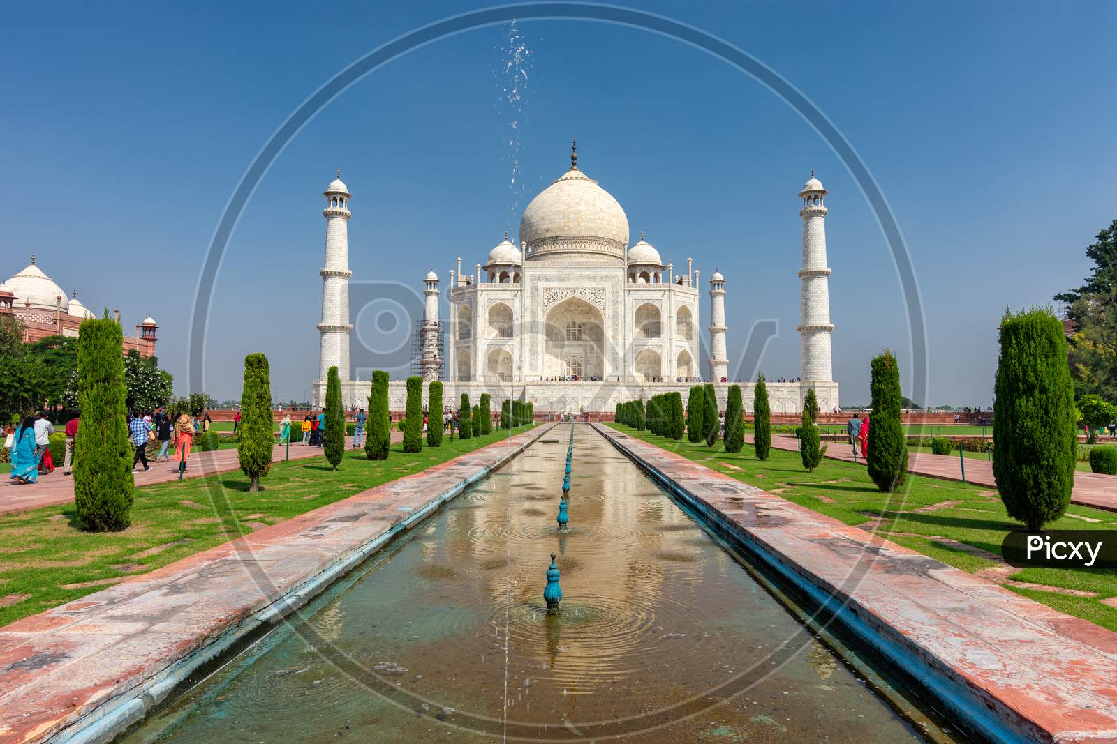 Taj Mahal Mausoleum In Agra, Uttar Pradesh, India