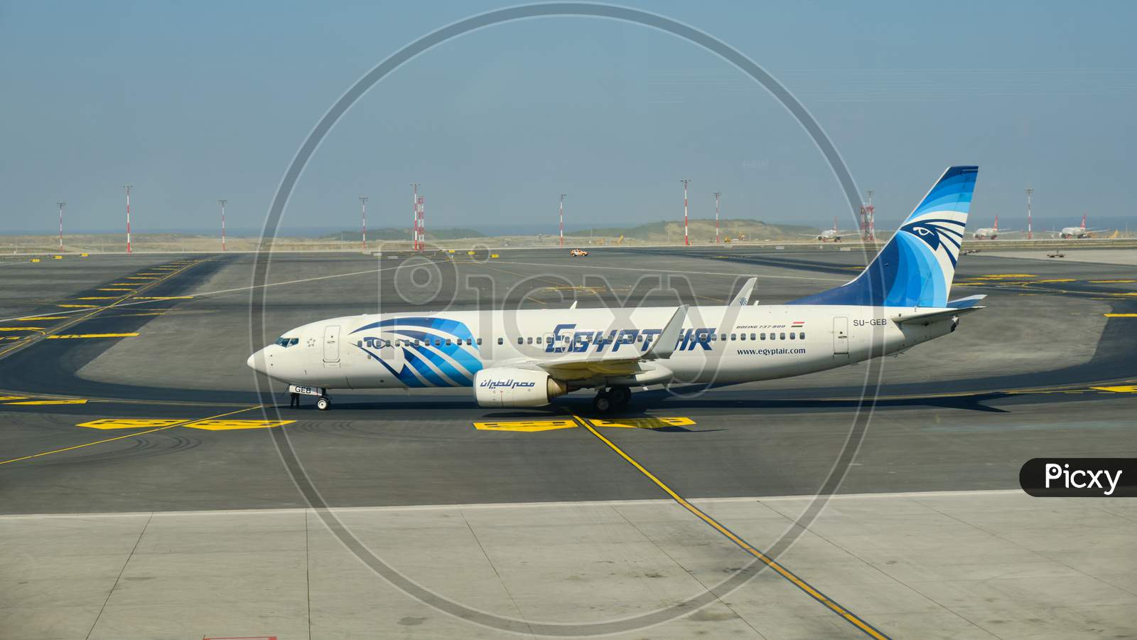 Egyptair Boeing 737-800 At The New Istanbul Airport, Istanbul Havalimani In Turkey