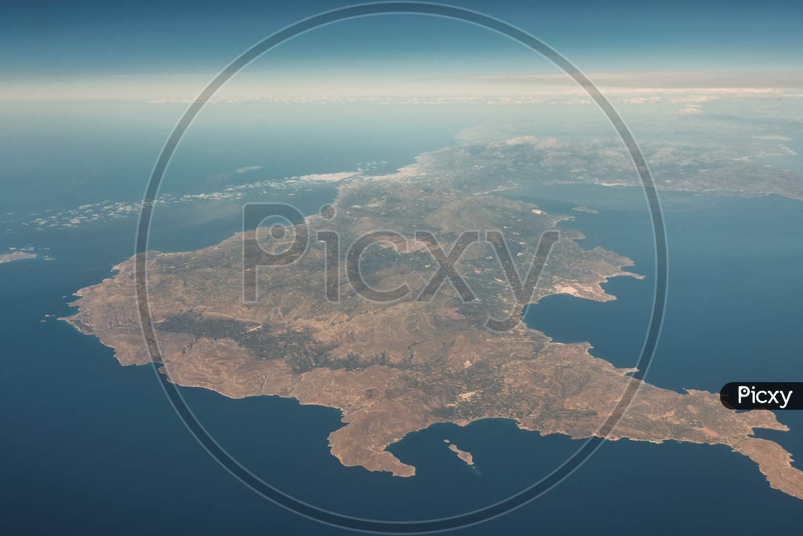 Aerial View Of The Crete, Greek Island In The Mediterranean Sea