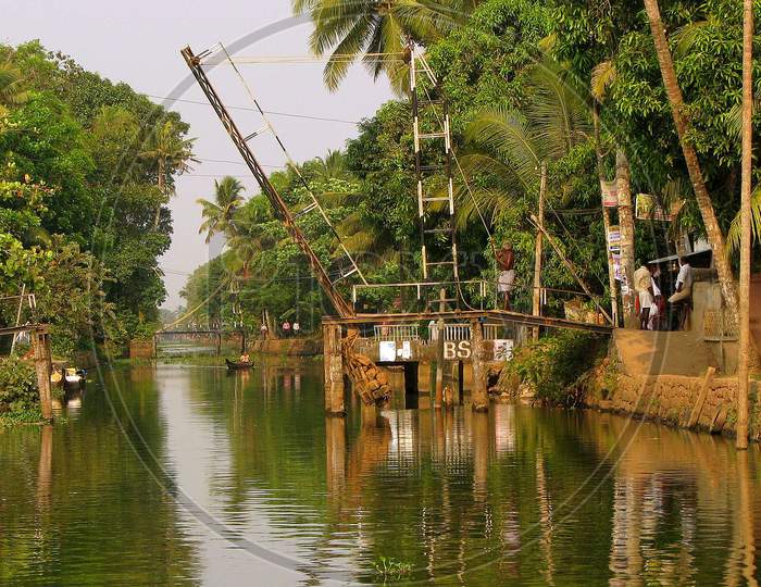 back water and village view from alappy kerala