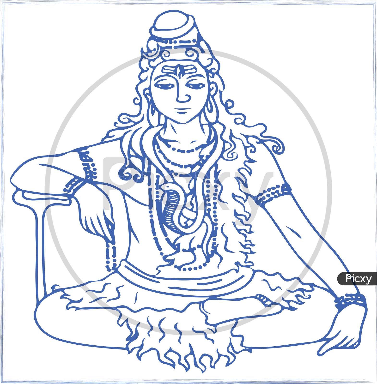 Lord Shiva and Parvati Hindu Wedding Card Design Element. Drawing of Shiva  Parvati Outline Editable Vector Illustration Stock Vector - Illustration of  parvathi, editable: 184435849