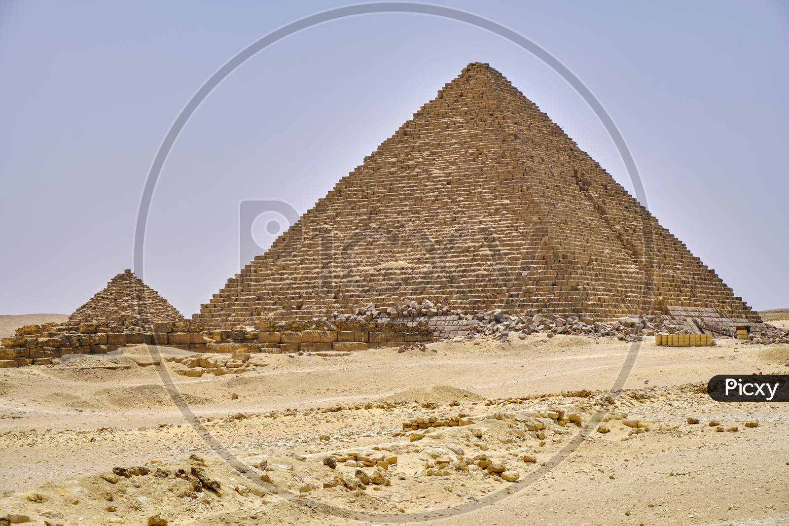 Giza Plateau With The Giza Pyramid Complex In Cairo