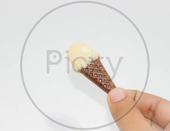 A picture of chocolate cone