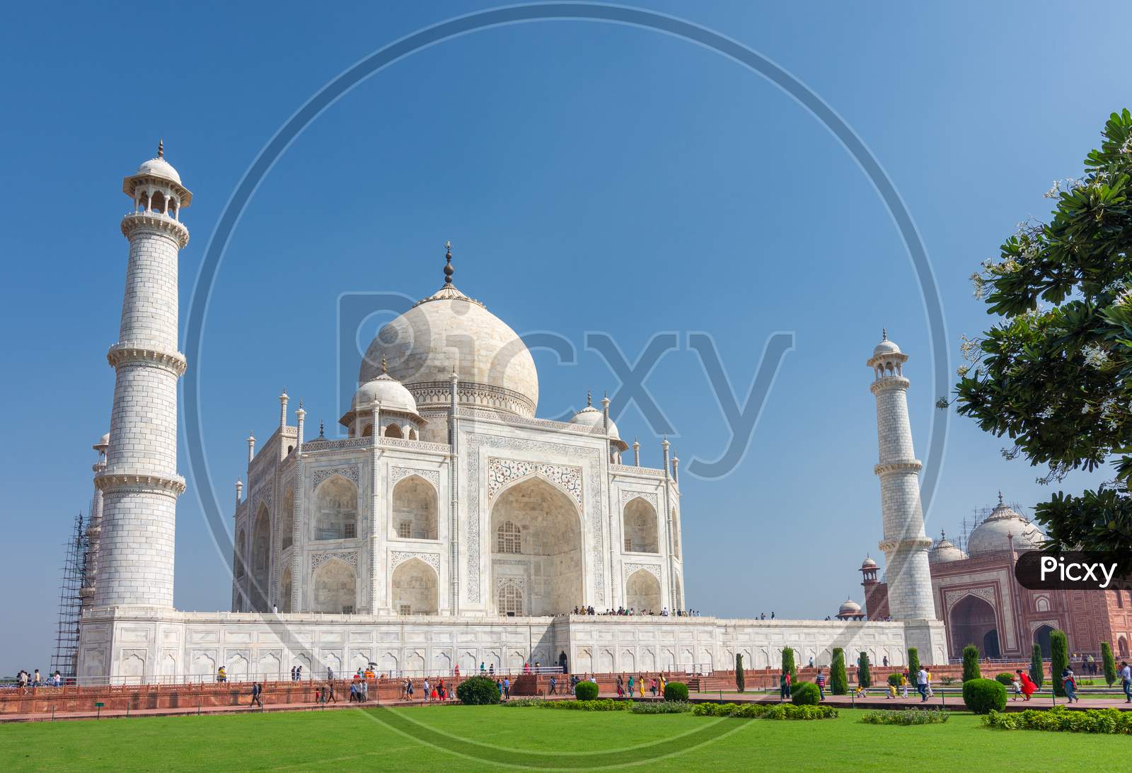 Taj Mahal Mausoleum In Agra, Uttar Pradesh, India
