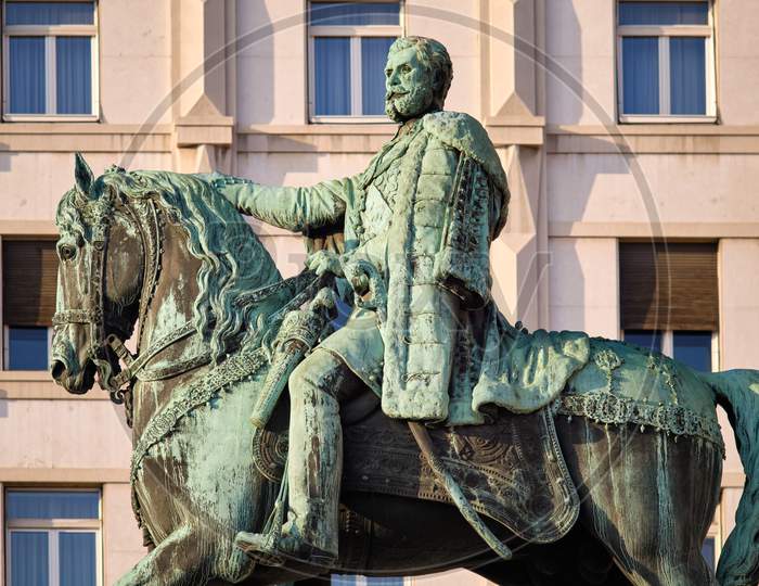 Statue Of Serbian Ruler Prince Mihailo Obrenovic In Belgrade, Serbia