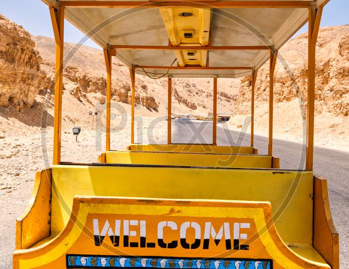 Train Car In The Valley Of The Kings In Luxor, Egypt