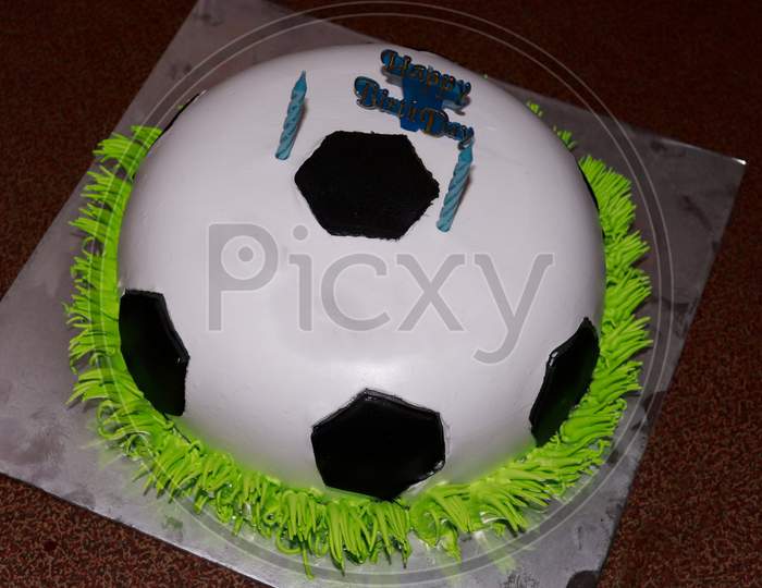 Soccer Ball Shaped Birthday Cake