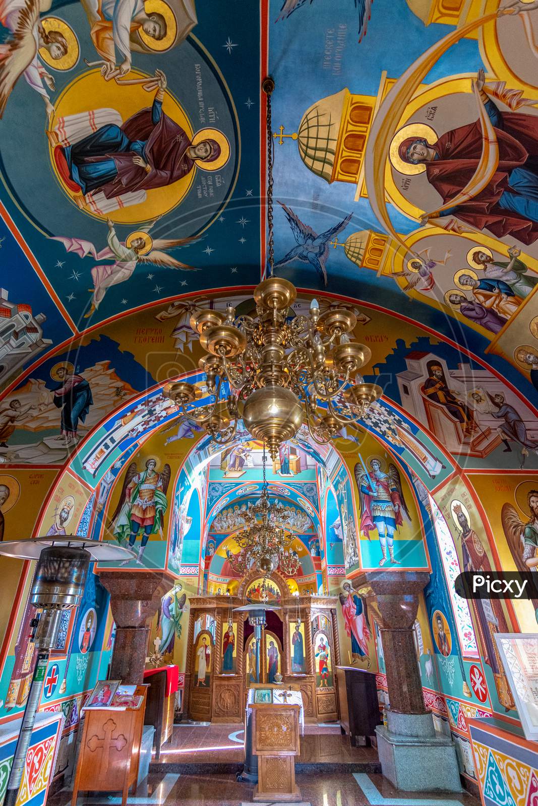 Interior Of Tresije Monastery, 13Th Century Serbian Orthodox Church Monastery