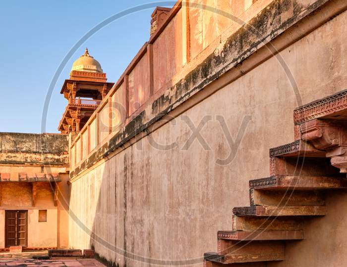 Old Palace At The Mughal City Of Fatehpur Sikri In Agra, India