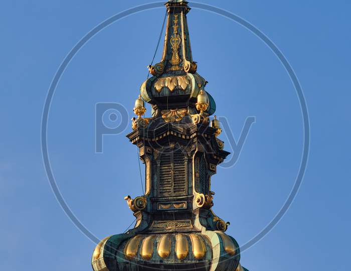 Bell Tower Of The Cathedral Church Of St. Michael In Belgrade, Serbia
