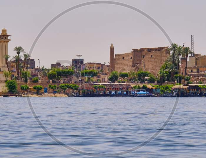 Luxor Temple On The East Bank Of The Nile River In Luxor, Egypt