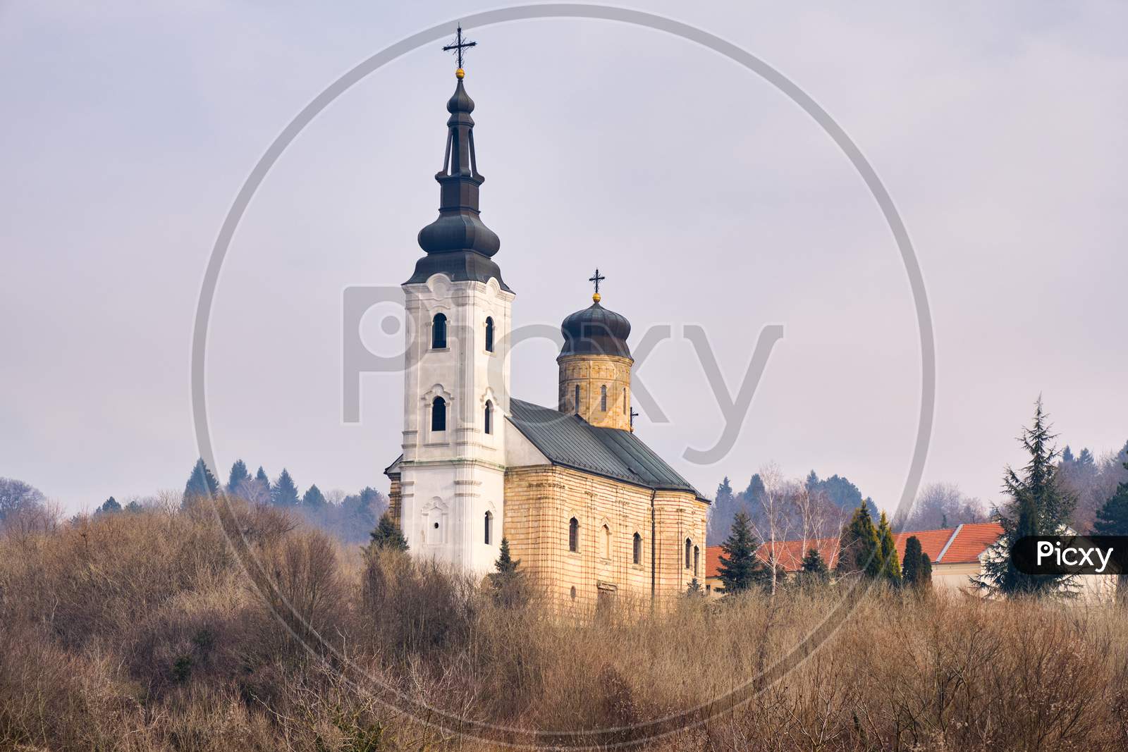Serbian Orthodox Sisatovac Monastery In The Srem Region Of Vojvodina In Serbia
