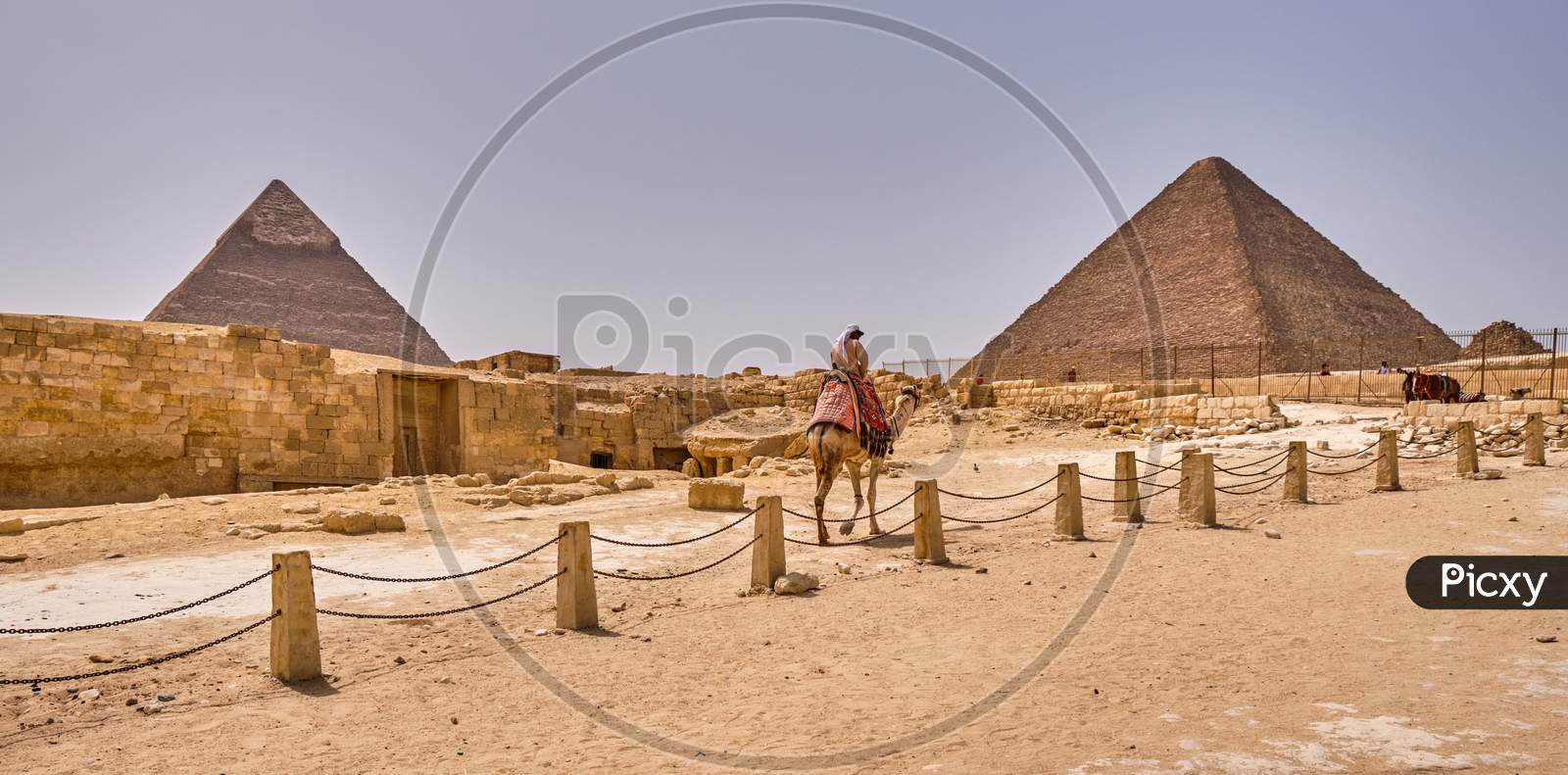 Giza Plateau With The Giza Pyramid Complex In Cairo, Egypt