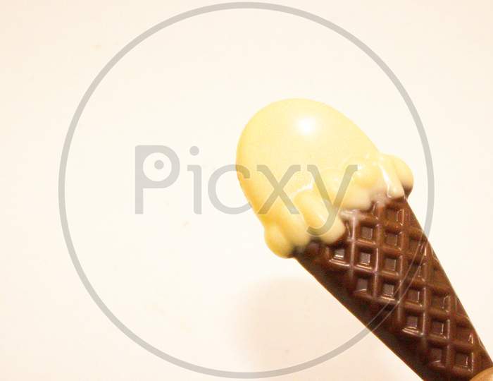 A picture of chocolate cone