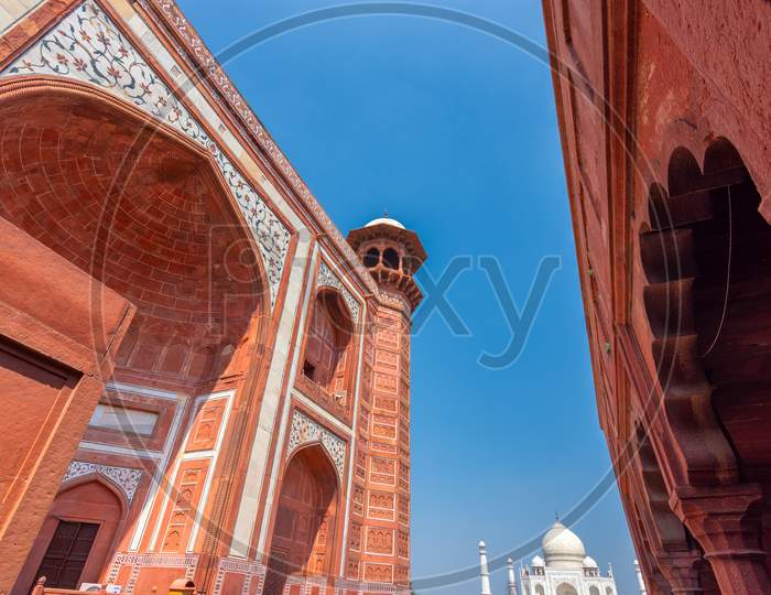 Taj Mahal Mausoleum Complex In Agra, Uttar Pradesh, India