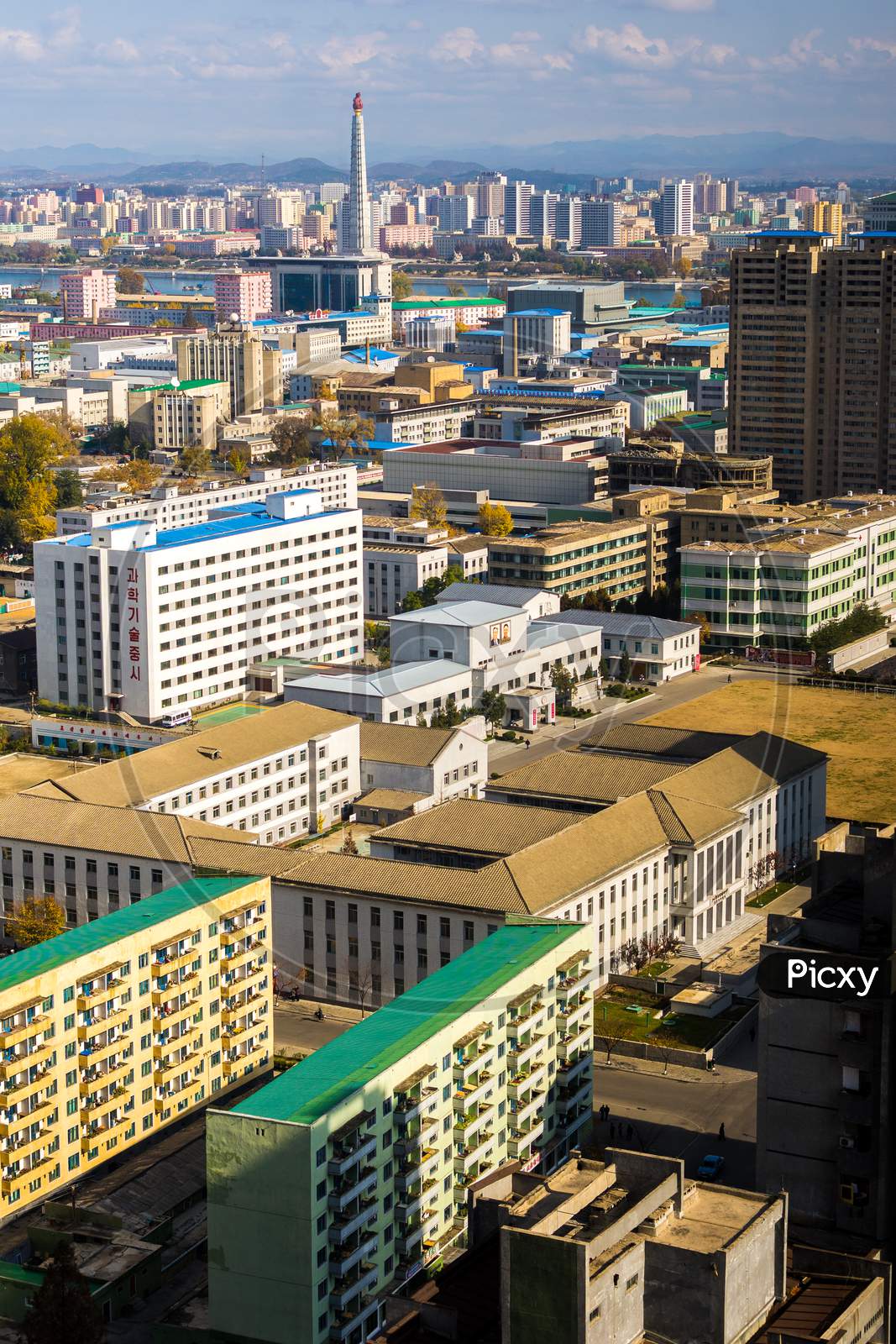 Cityscape View Of Pyongyang, Capital Of North Korea