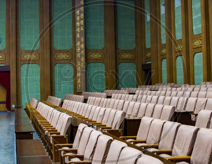 Lecture Hall At Grand People'S Study House In Pyongyang, North Korea