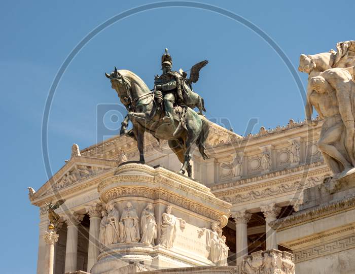 The Altare Della Patria Monument Built In Honor Of King Victor Emmanuel In Rome
