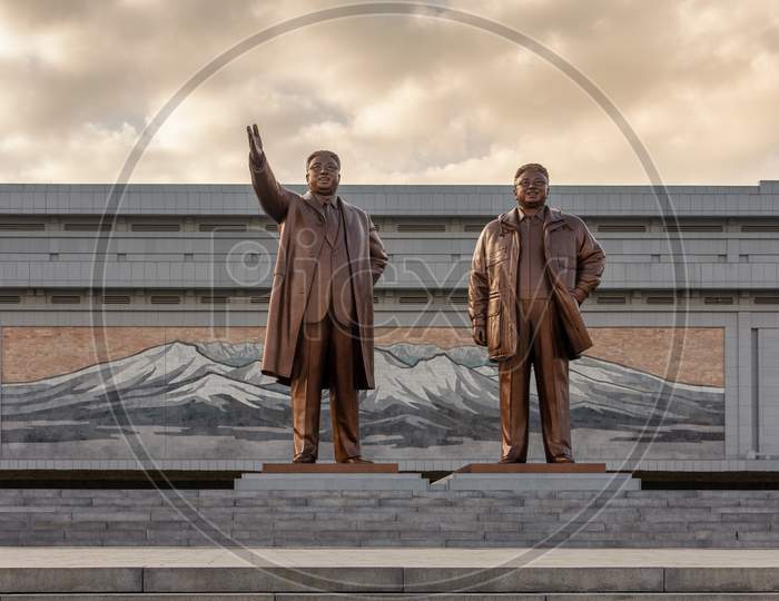 Grand Monument On Mansu Hill In Pyongyang, North Korea