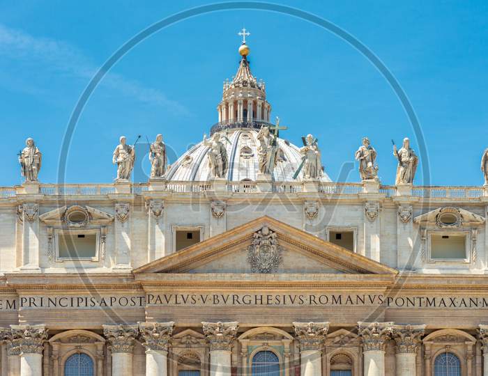 St. Peter'S Basilica In Vatican City In Rome, Italy